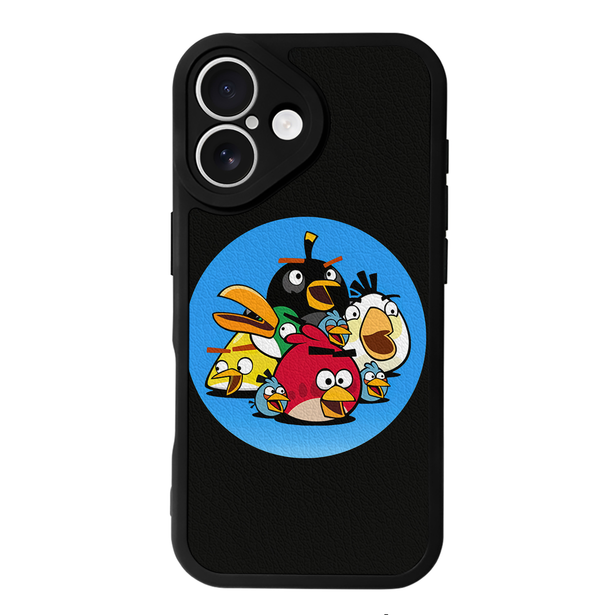 （画像用） Angry Birds アングリーバード 【iPhone 16シリーズ対応】シリコンスマホケース（レザー調） 材質：シリコン